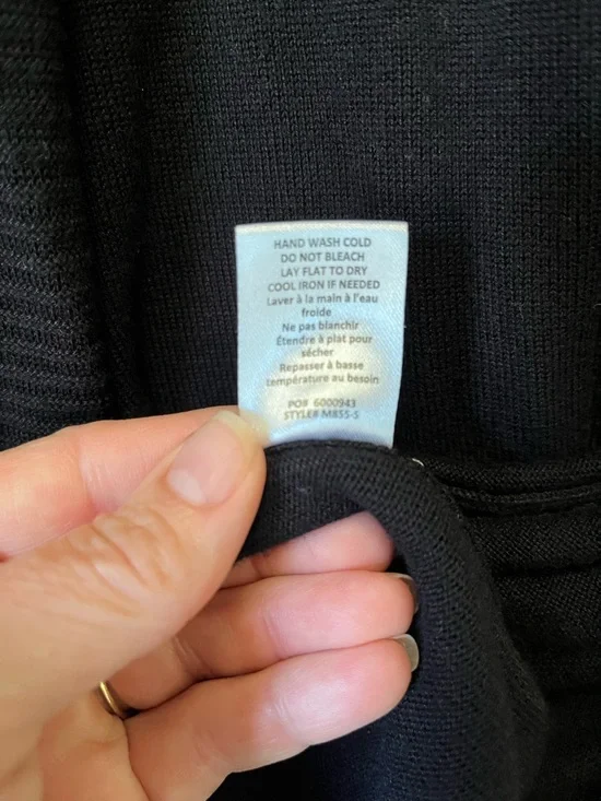 bobeau Black Ribbed Open-Front Cardigan - Picture 5 of 5